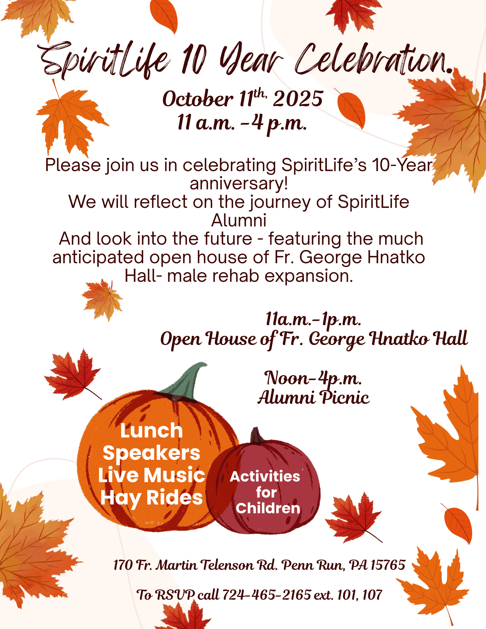Join Us for SpiritLife’s 10 Year Celebration!